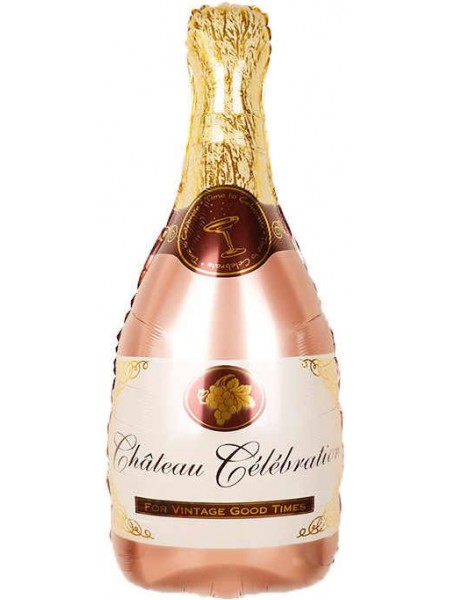 Шар Бутылка Шампанского розовое золото
